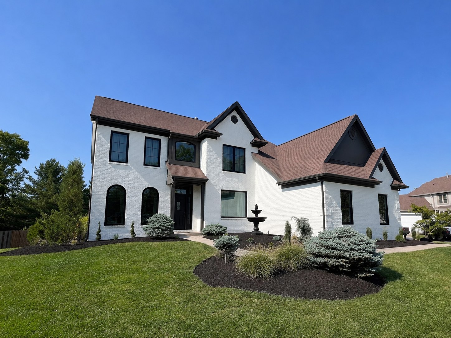 Home after new black-frame window replacement