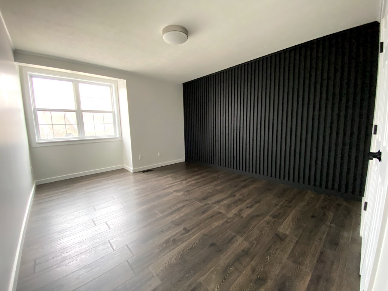 Black slat wall