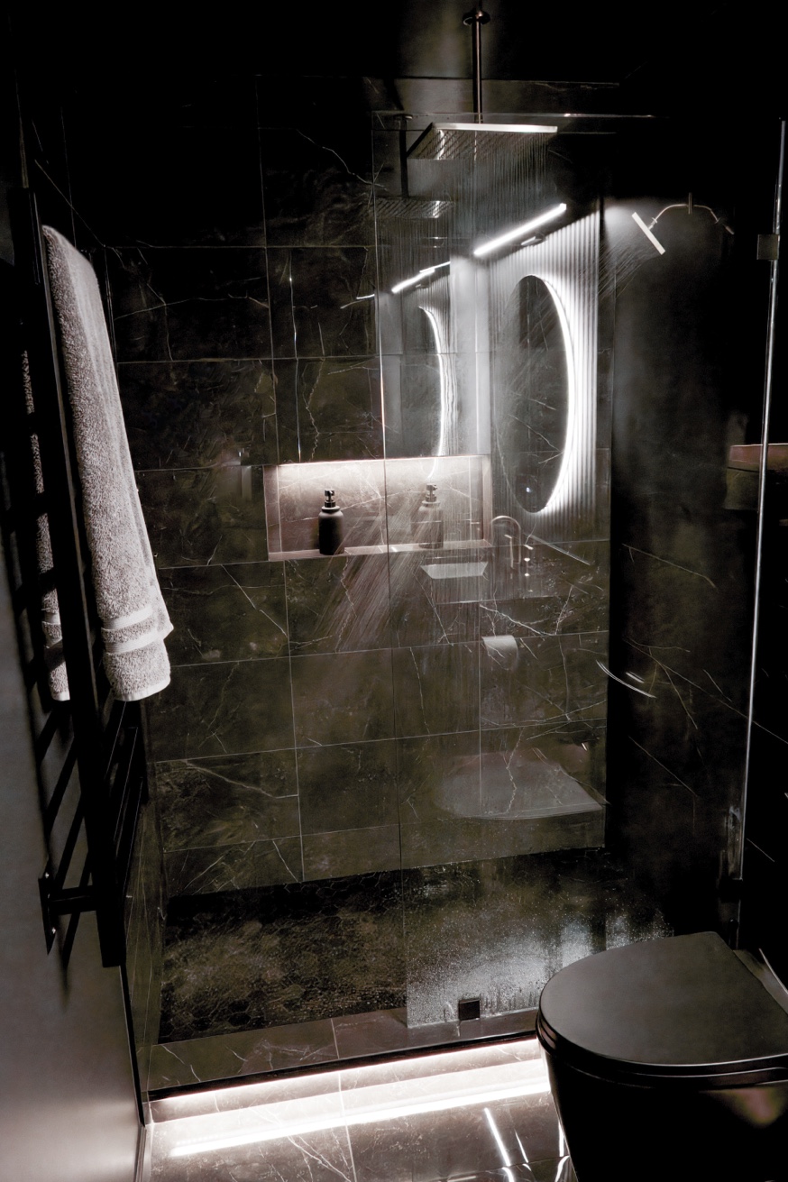 Luxury dark shower